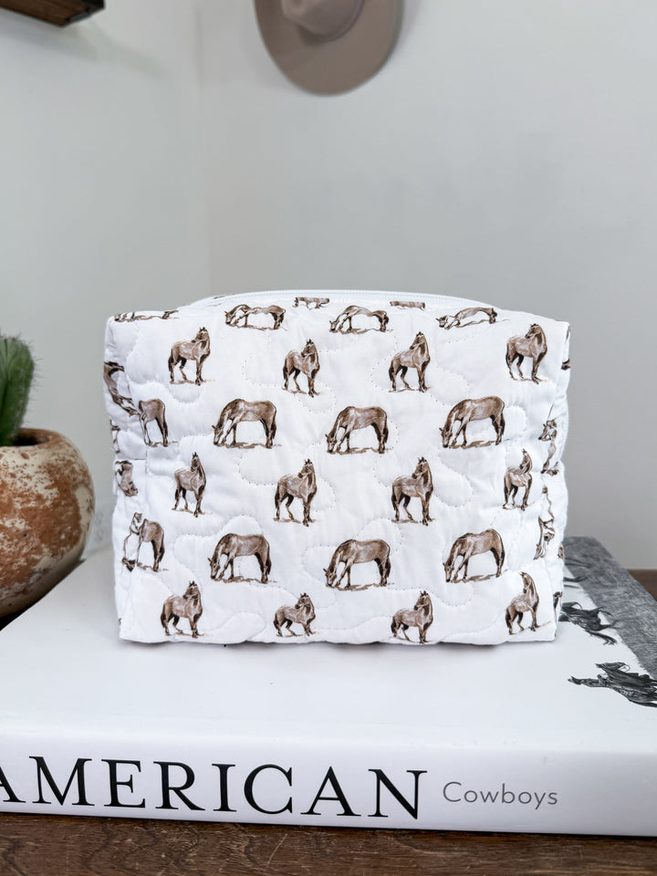 Dodge City Quilted Makeup Bag