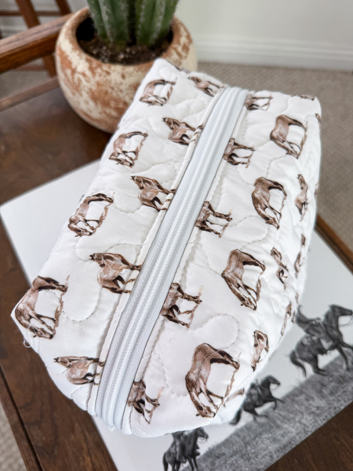 Dodge City Quilted Makeup Bag