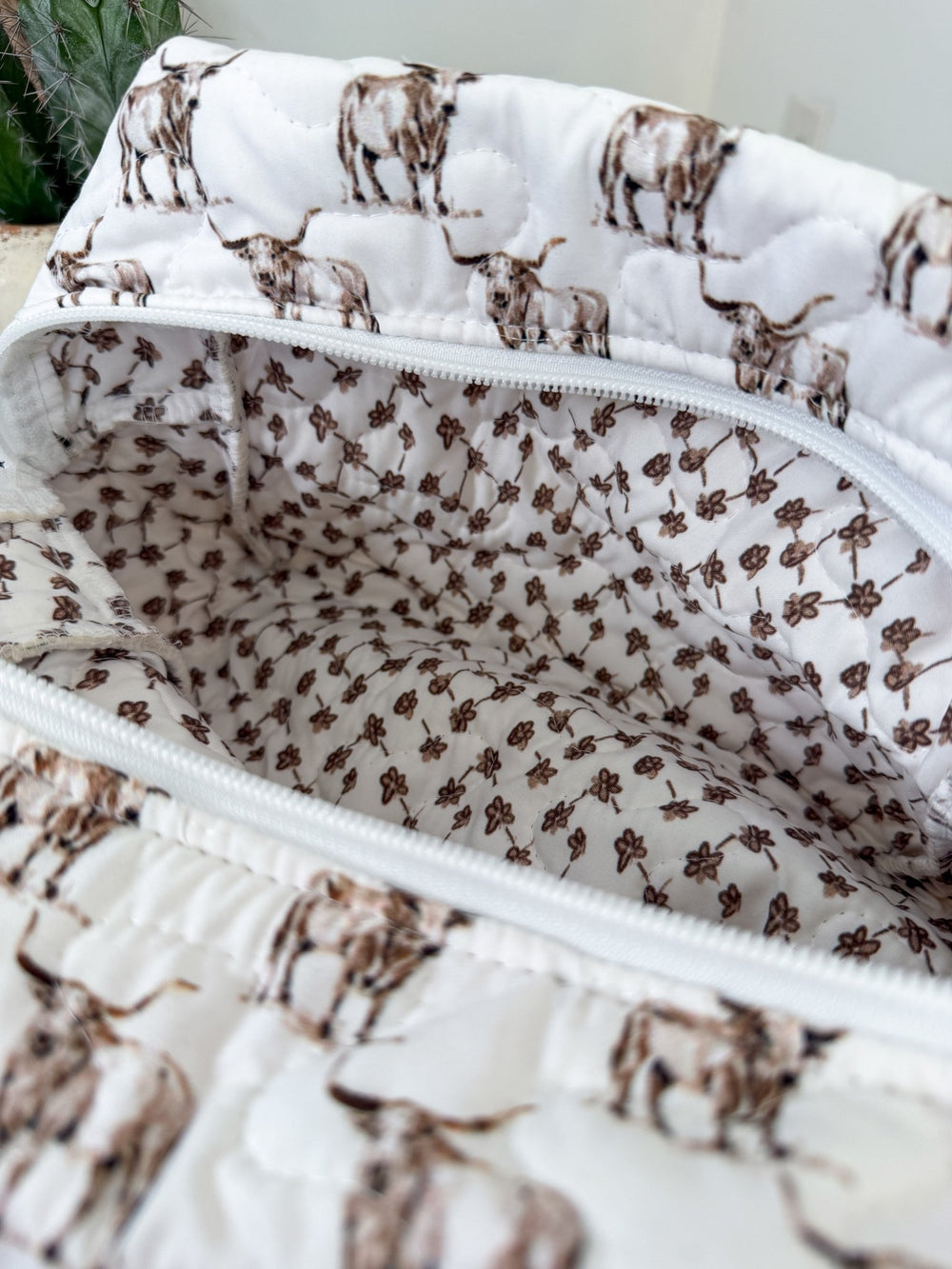 Bandera Quilted Makeup Bag - Lunabelle West