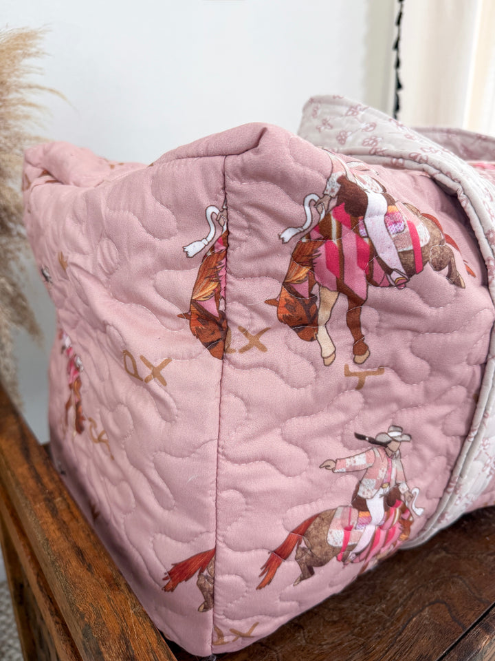 Calico Quilted Duffle Bag