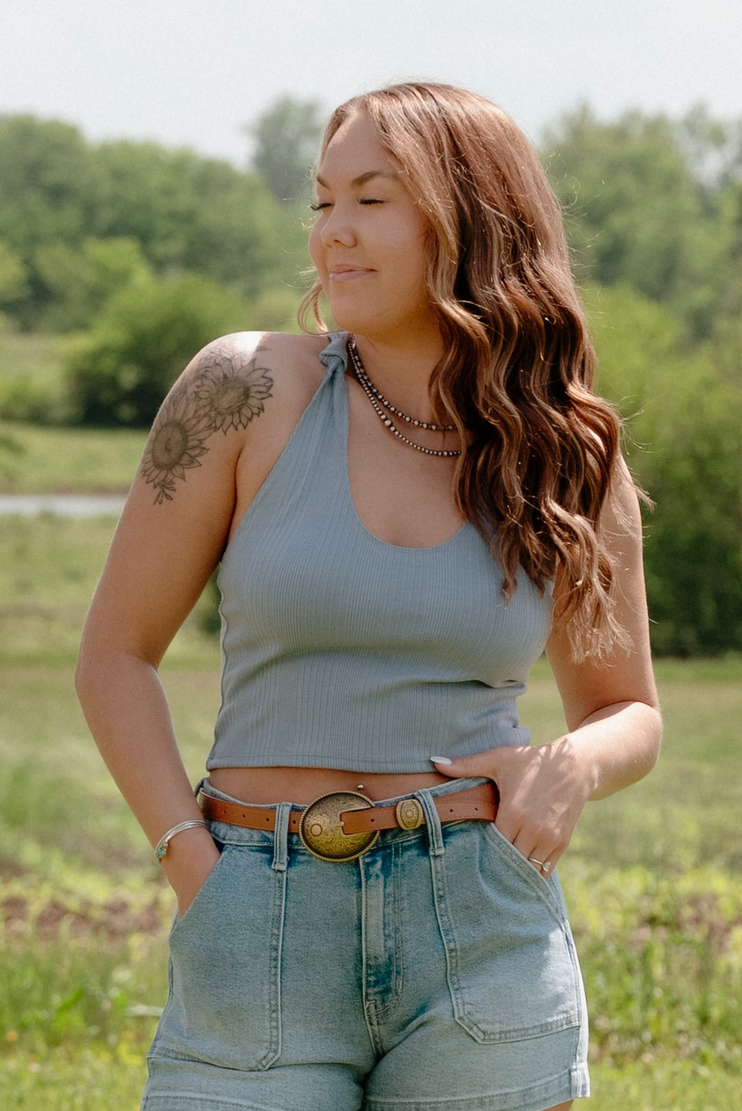 Vera Cross Back Tank - Lunabelle West