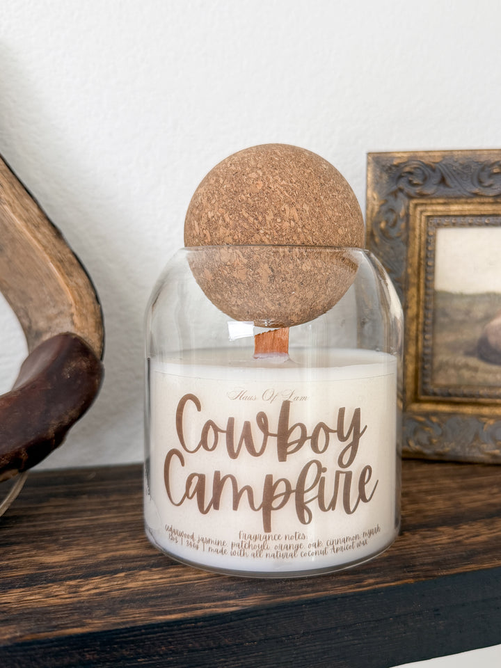 Cowboy Campfire Wood Wick Candle