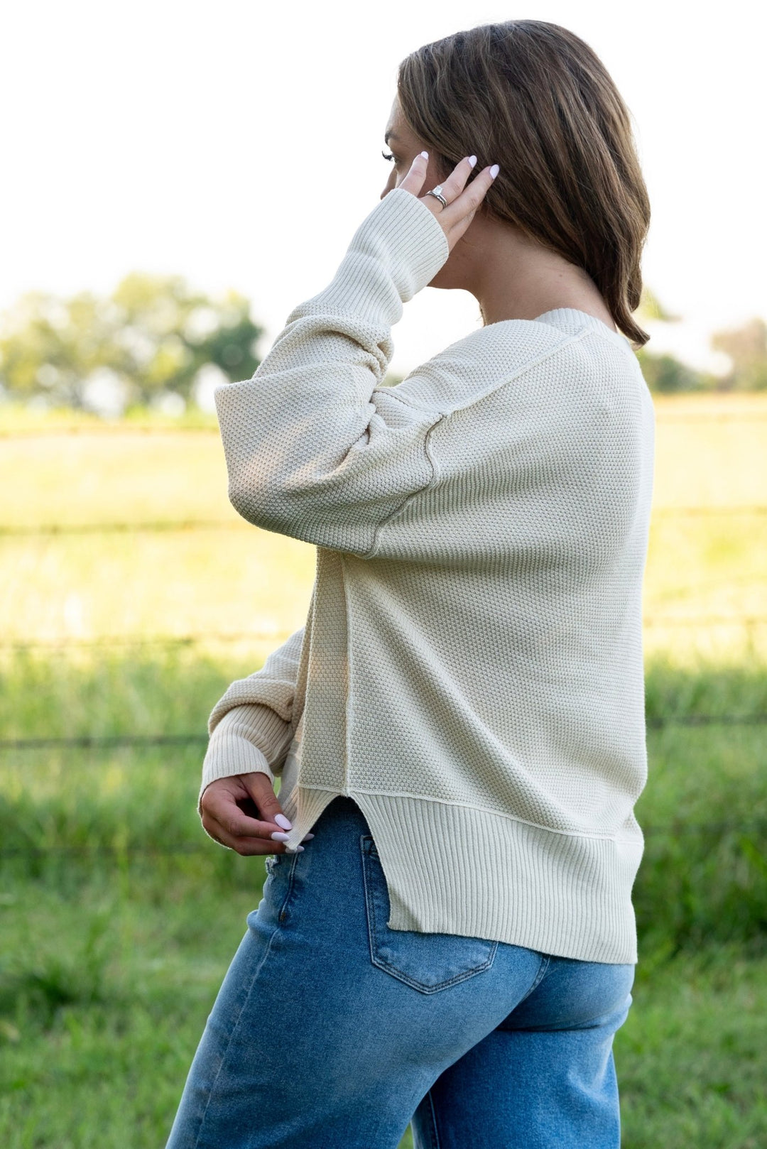 Tatum Knit Henley - Lunabelle West