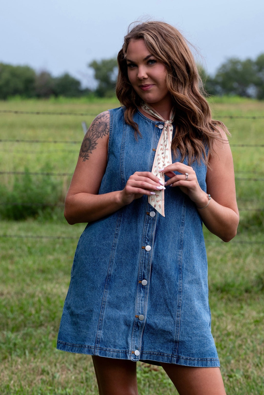 Sadie Denim Dress - Lunabelle West