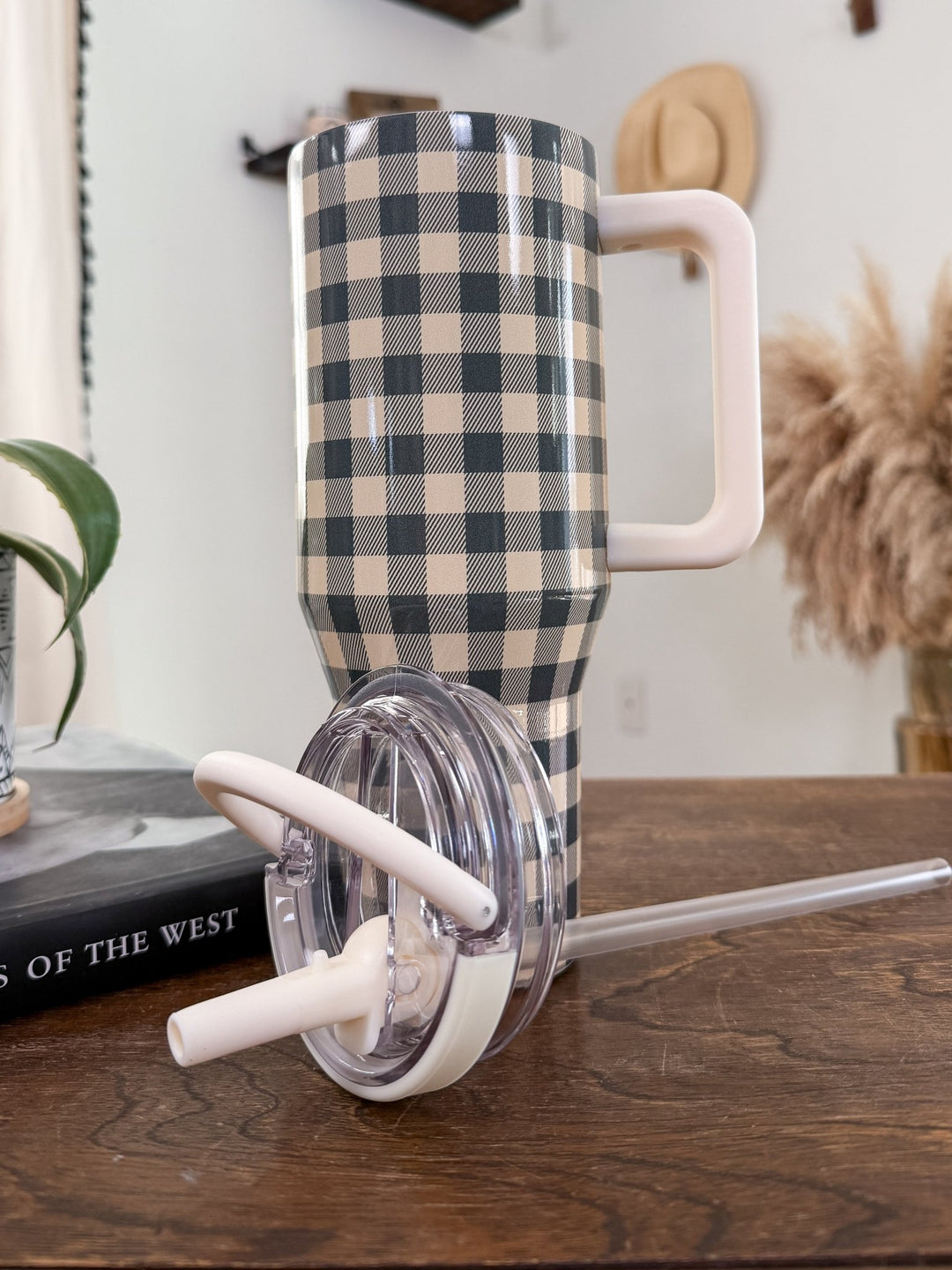 Evergreen Gingham Tumbler - Lunabelle West