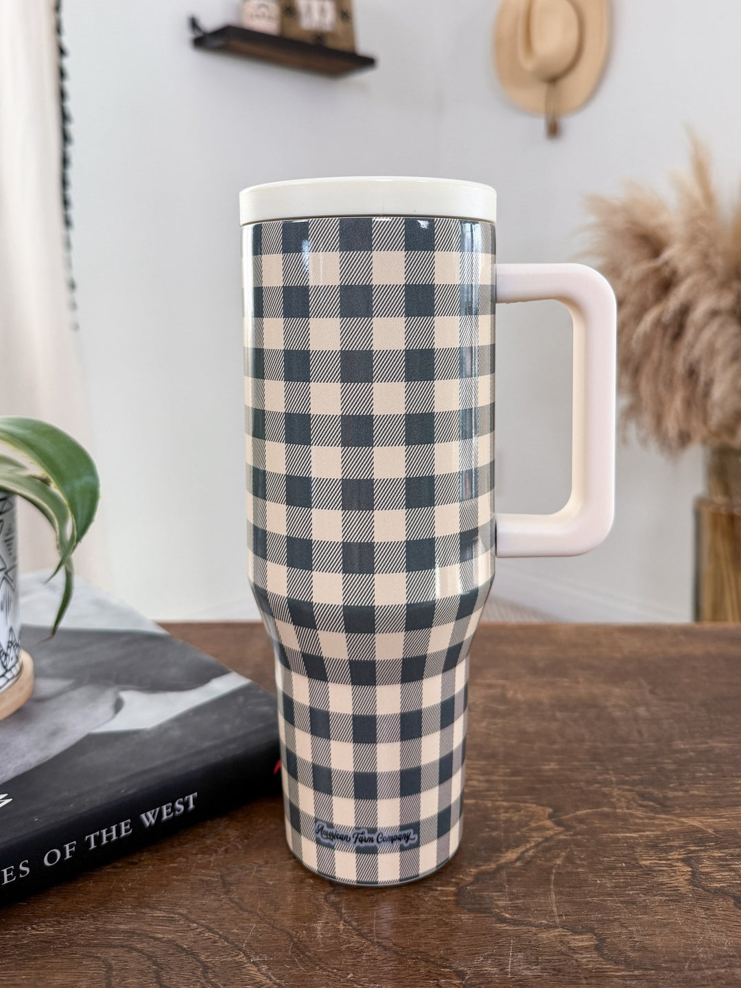 Evergreen Gingham Tumbler - Lunabelle West