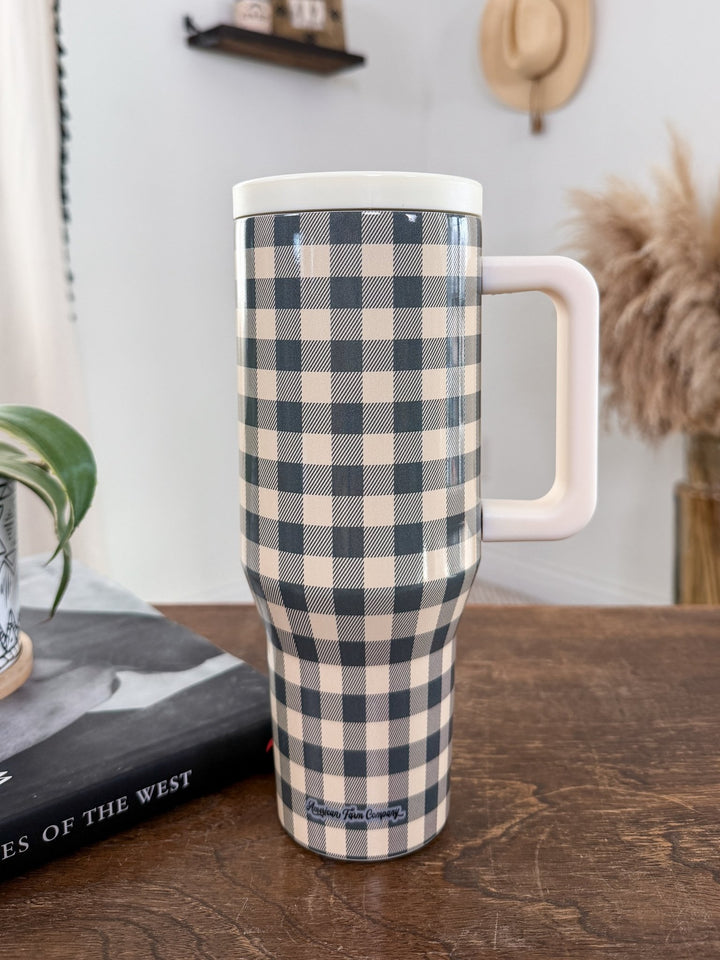 Evergreen Gingham Tumbler - Lunabelle West