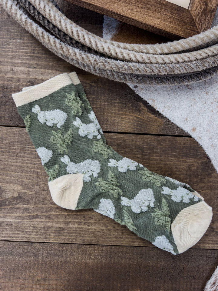 Retro Embossed Socks - Lunabelle West