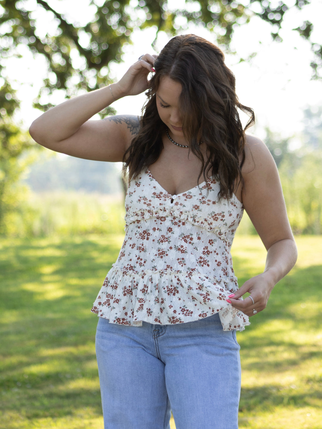 Clover Floral Tank