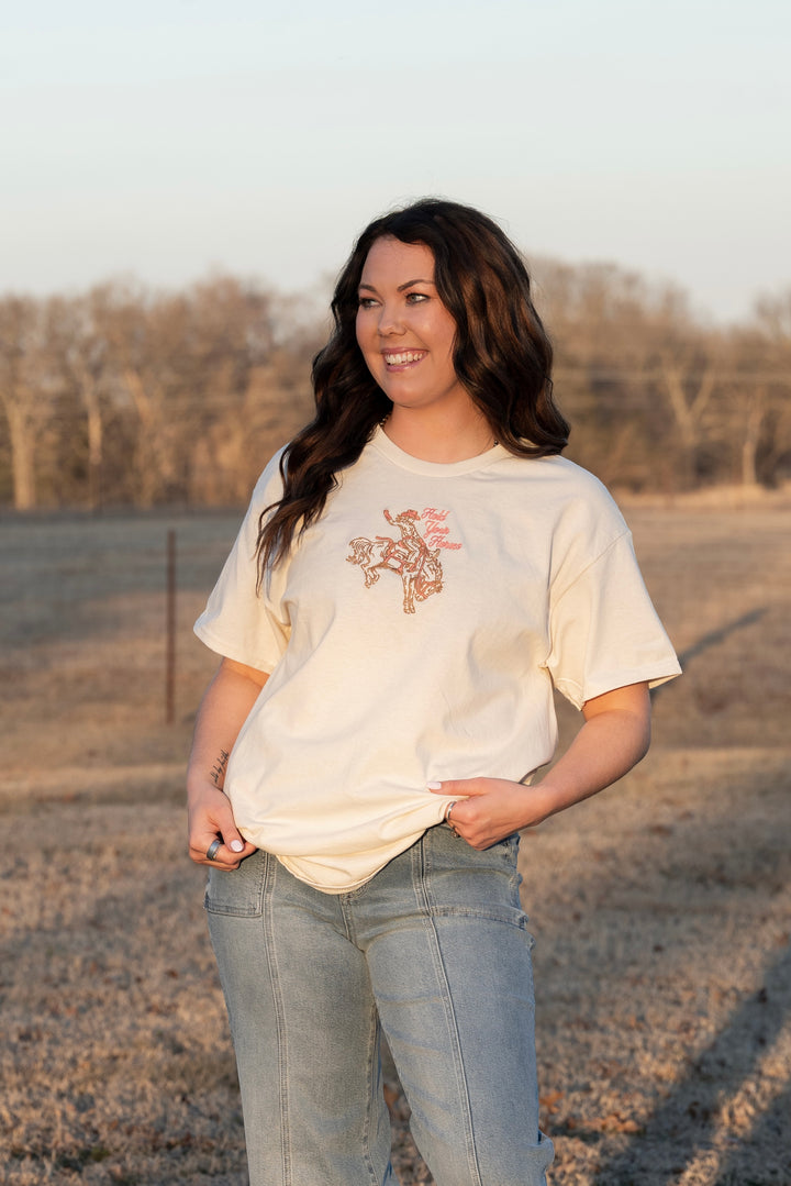 Hold Your Horses Embroidered Tee