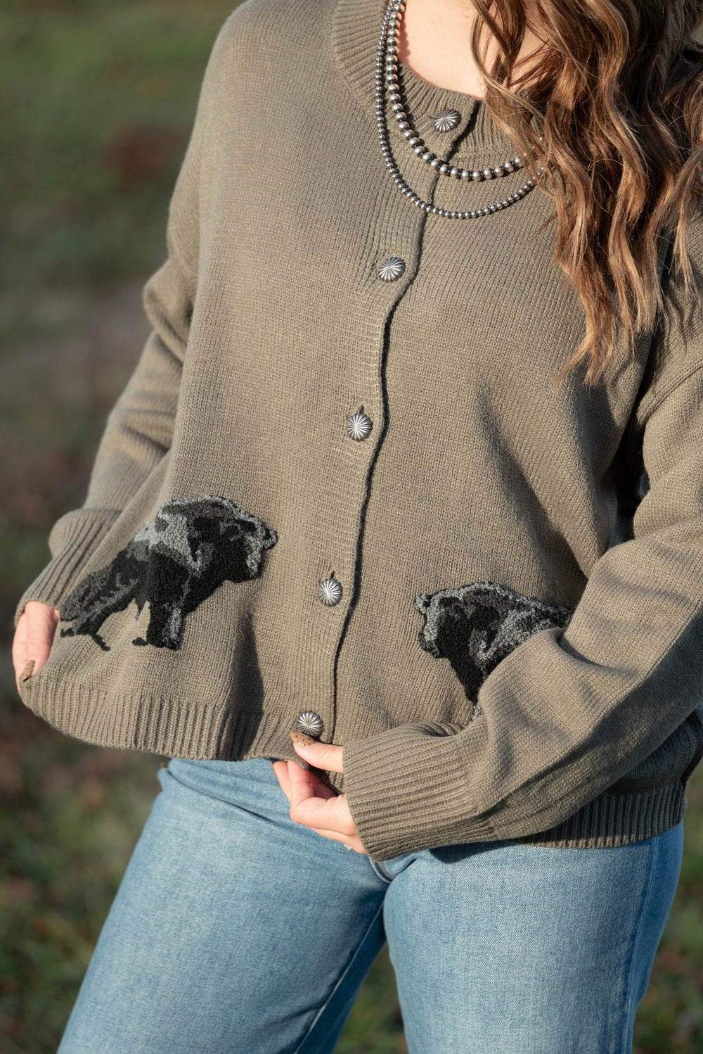 Cattle King Knit Cardigan - Lunabelle West