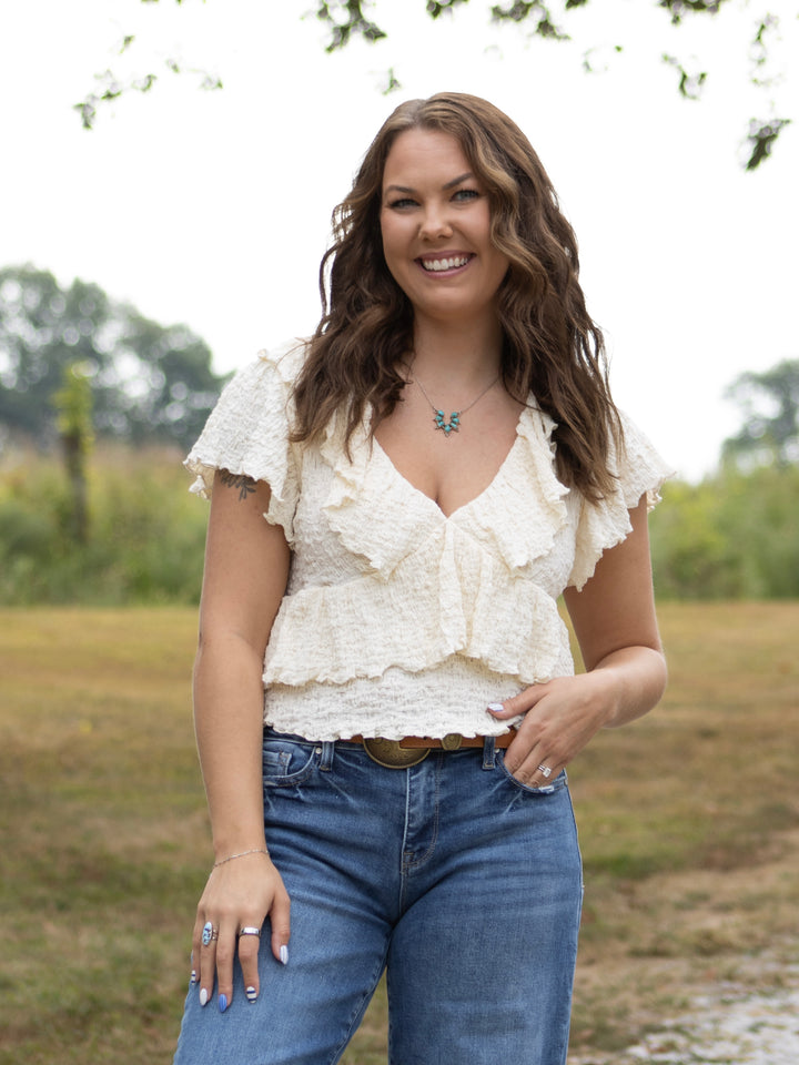 Clara Textured Top