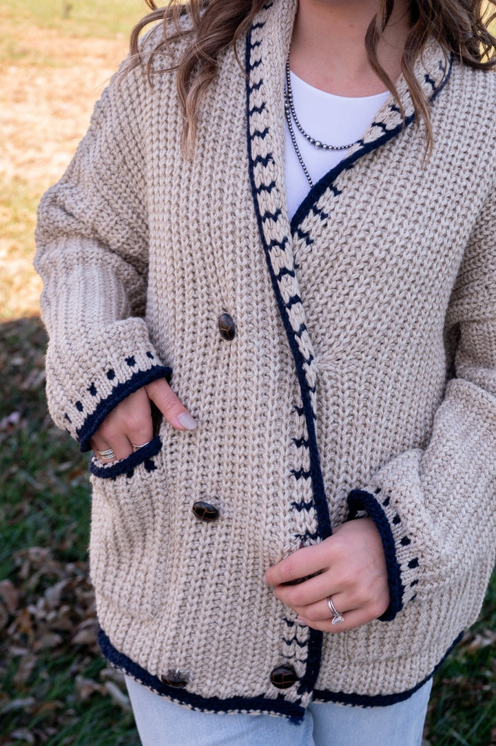 Harper Chunky Knit Cardigan - Lunabelle West