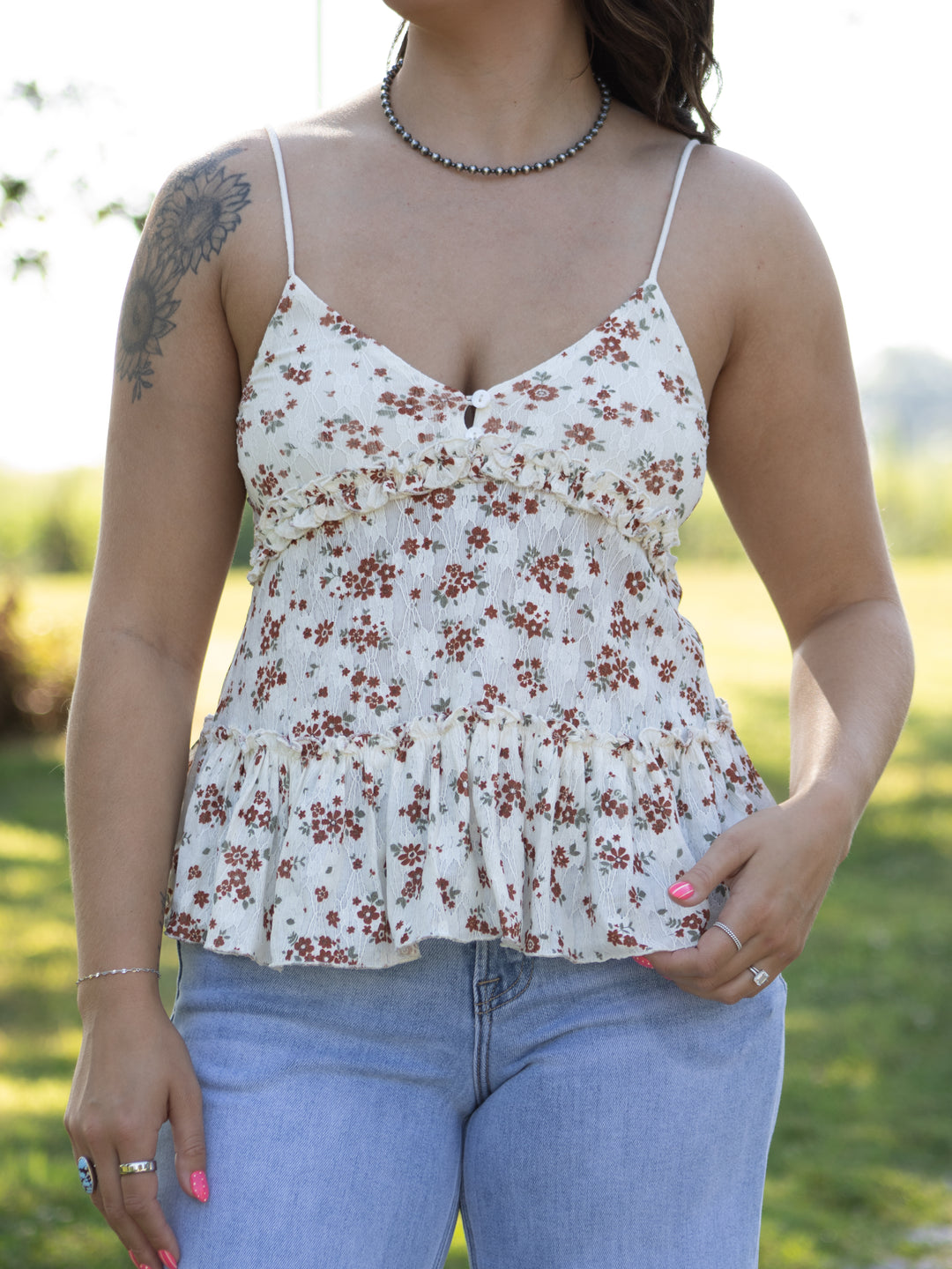 Clover Floral Tank