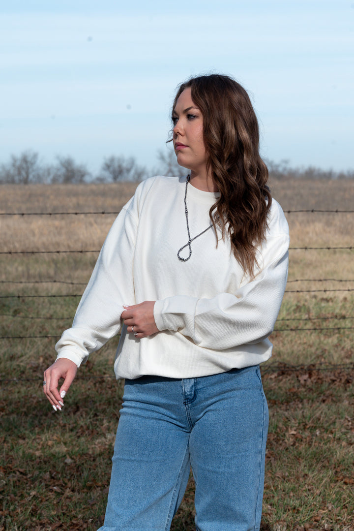 Colter Corded Crewneck