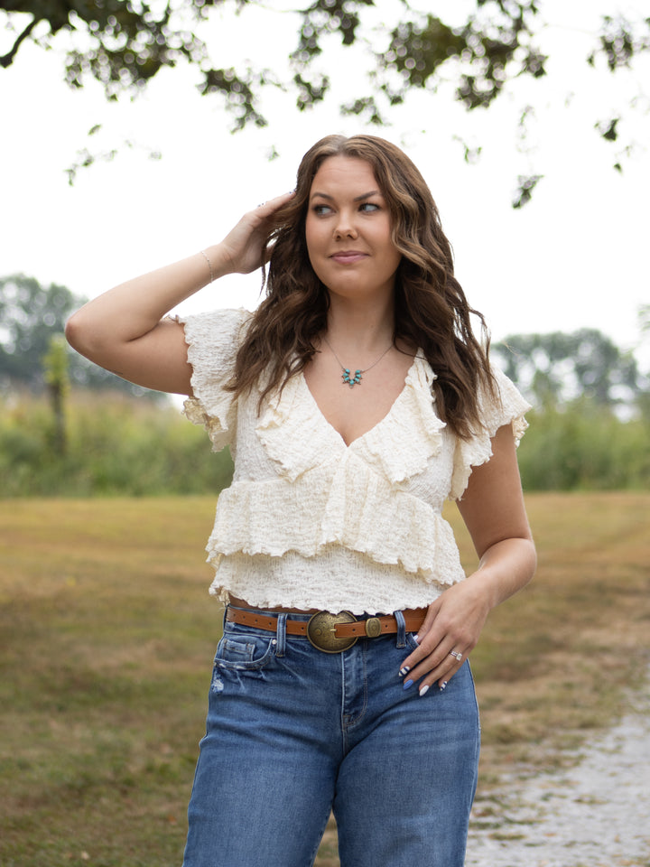 Clara Textured Top
