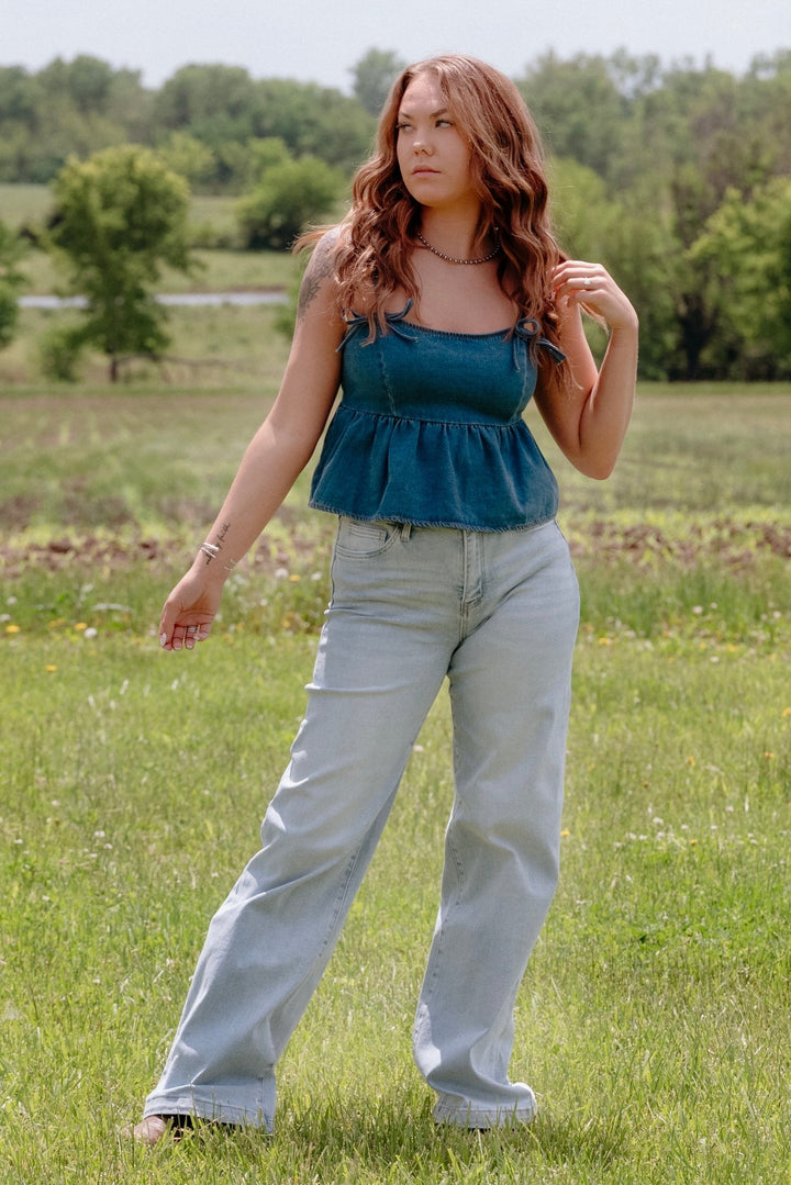Ander Denim Top - Lunabelle West