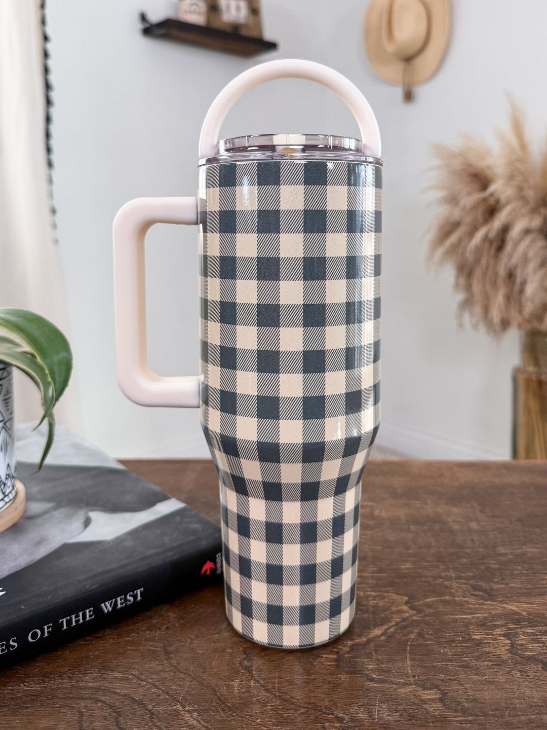 Evergreen Gingham Tumbler - Lunabelle West