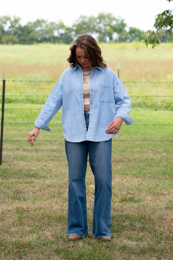 Collins Denim Button Down - Lunabelle West