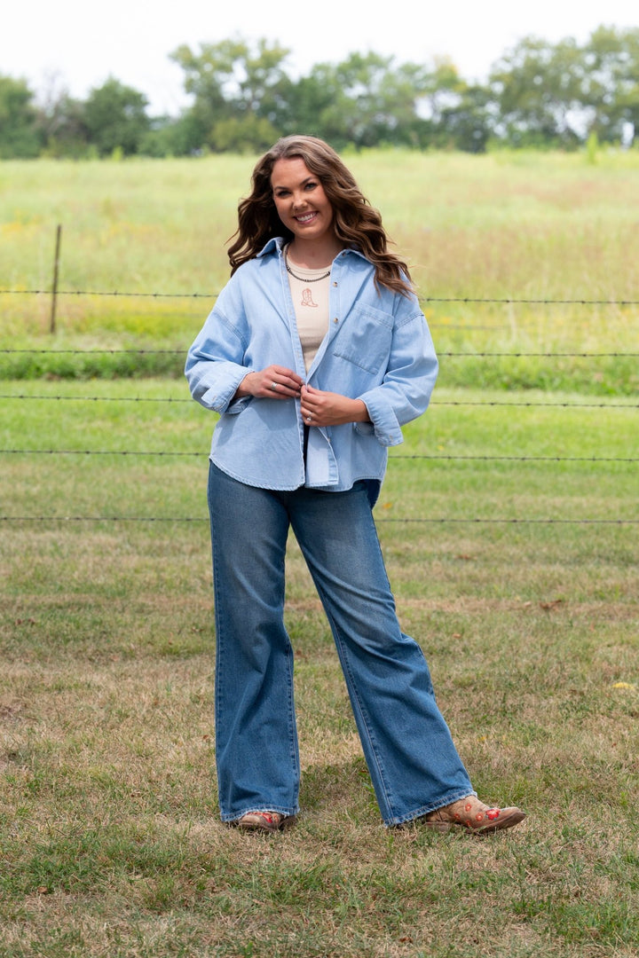 Collins Denim Button Down - Lunabelle West