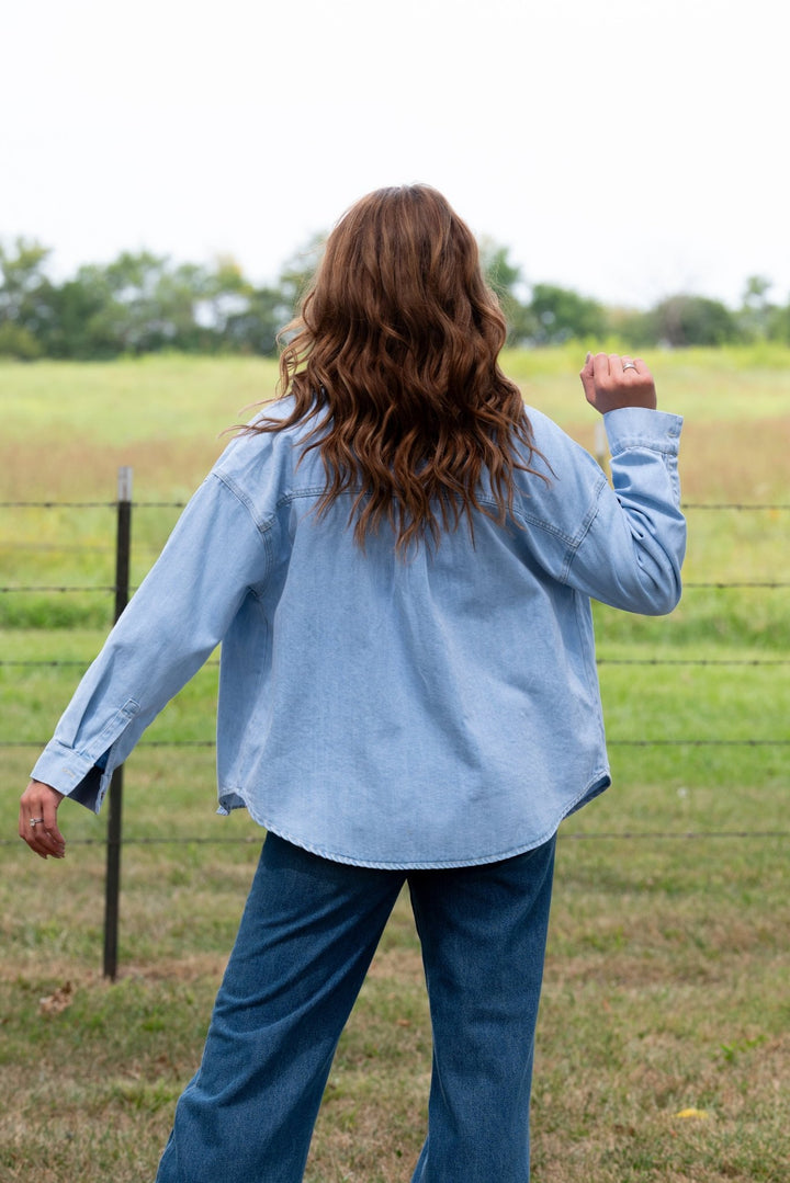 Collins Denim Button Down - Lunabelle West
