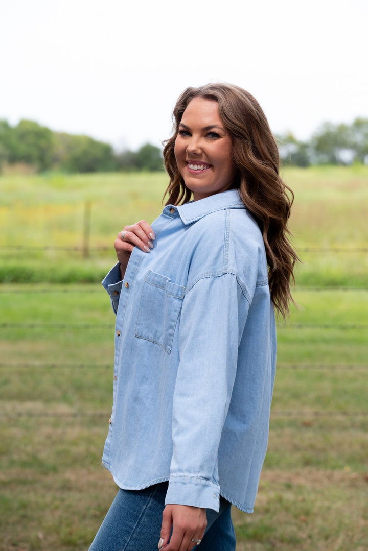 Collins Denim Button Down - Lunabelle West