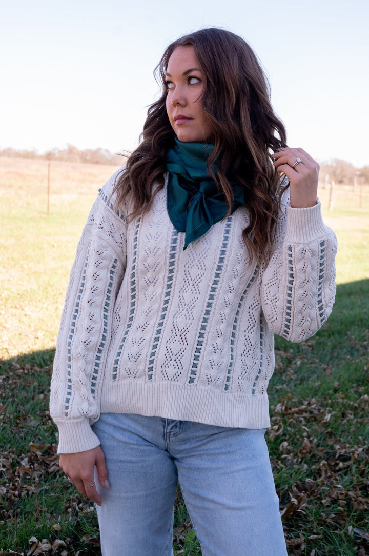 Finn Cable Knit Sweater - Lunabelle West