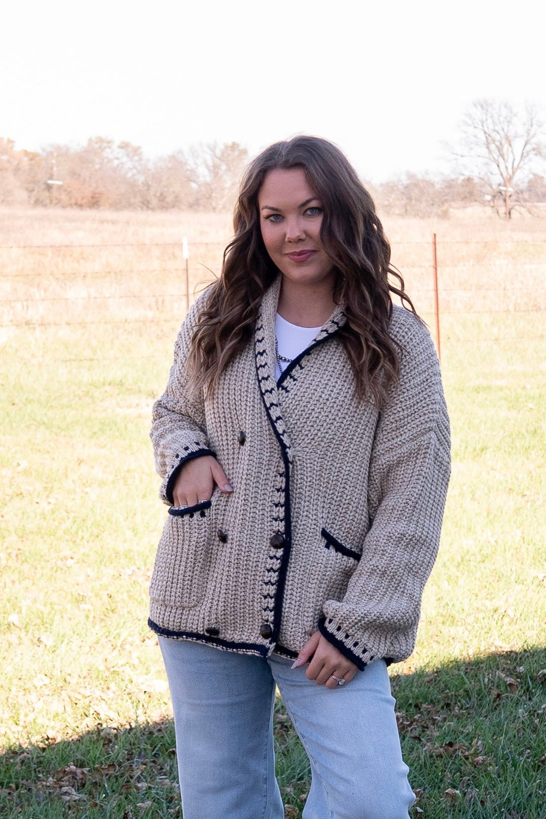 Harper Chunky Knit Cardigan - Lunabelle West