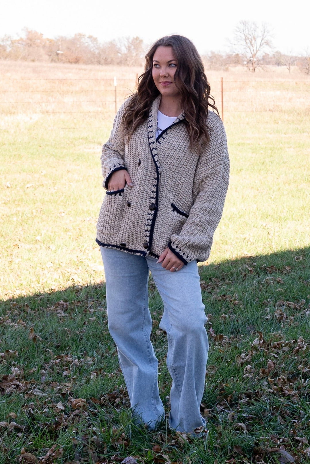 Harper Chunky Knit Cardigan - Lunabelle West