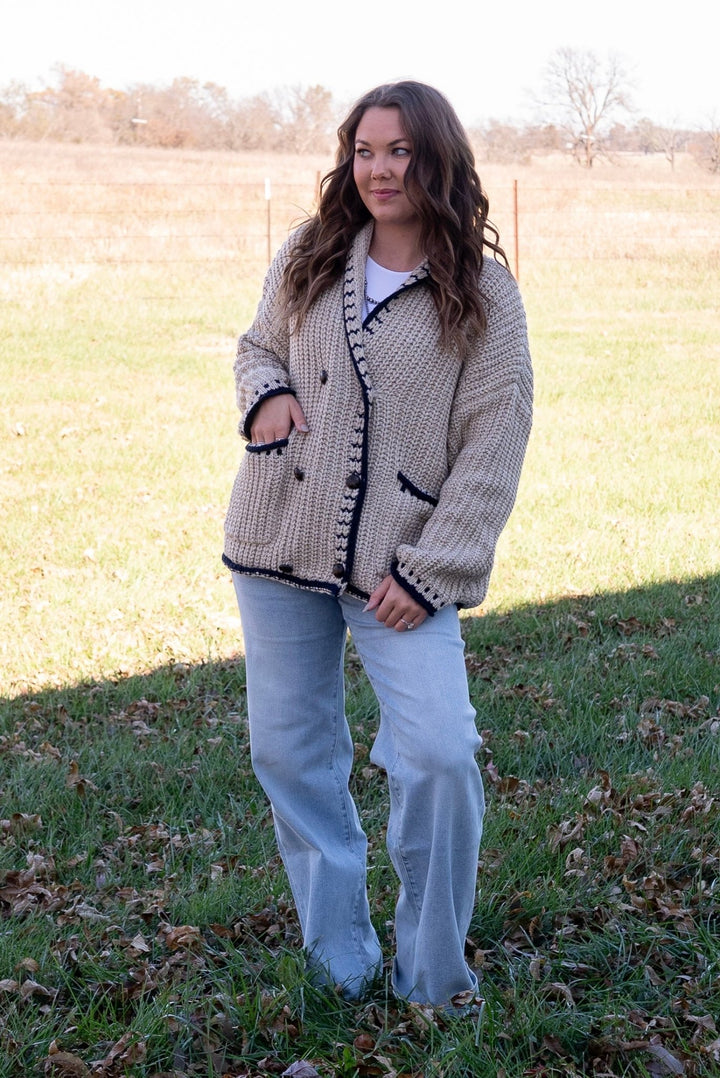 Harper Chunky Knit Cardigan - Lunabelle West