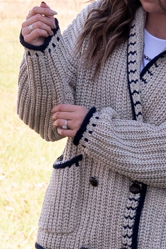 Harper Chunky Knit Cardigan - Lunabelle West