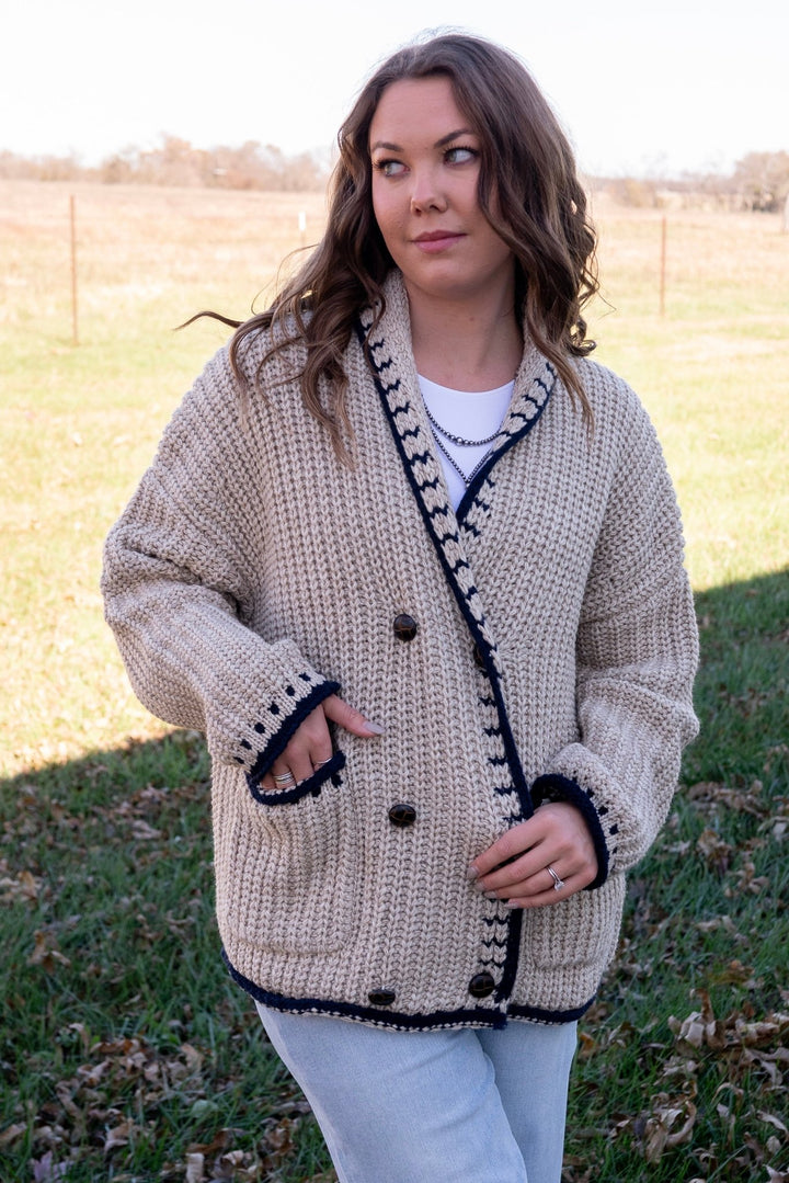 Harper Chunky Knit Cardigan - Lunabelle West