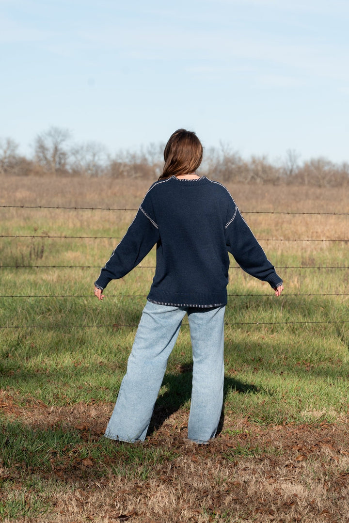 Casey Stitch Detail Sweater - Lunabelle West