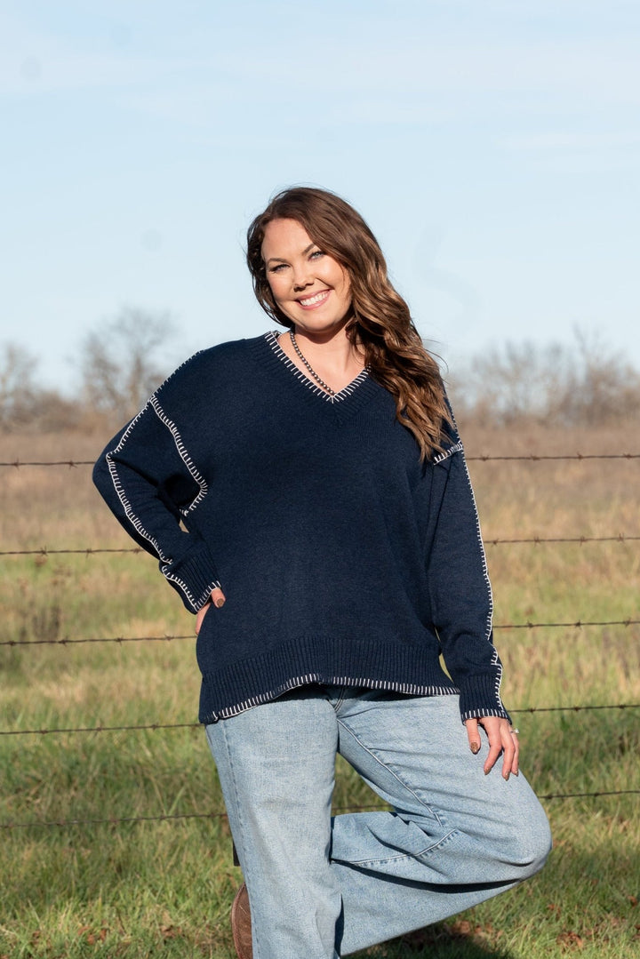 Casey Stitch Detail Sweater - Lunabelle West