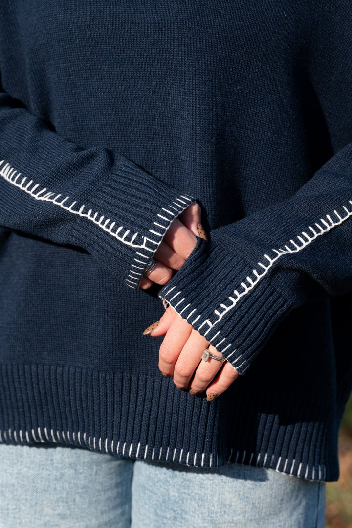 Casey Stitch Detail Sweater - Lunabelle West