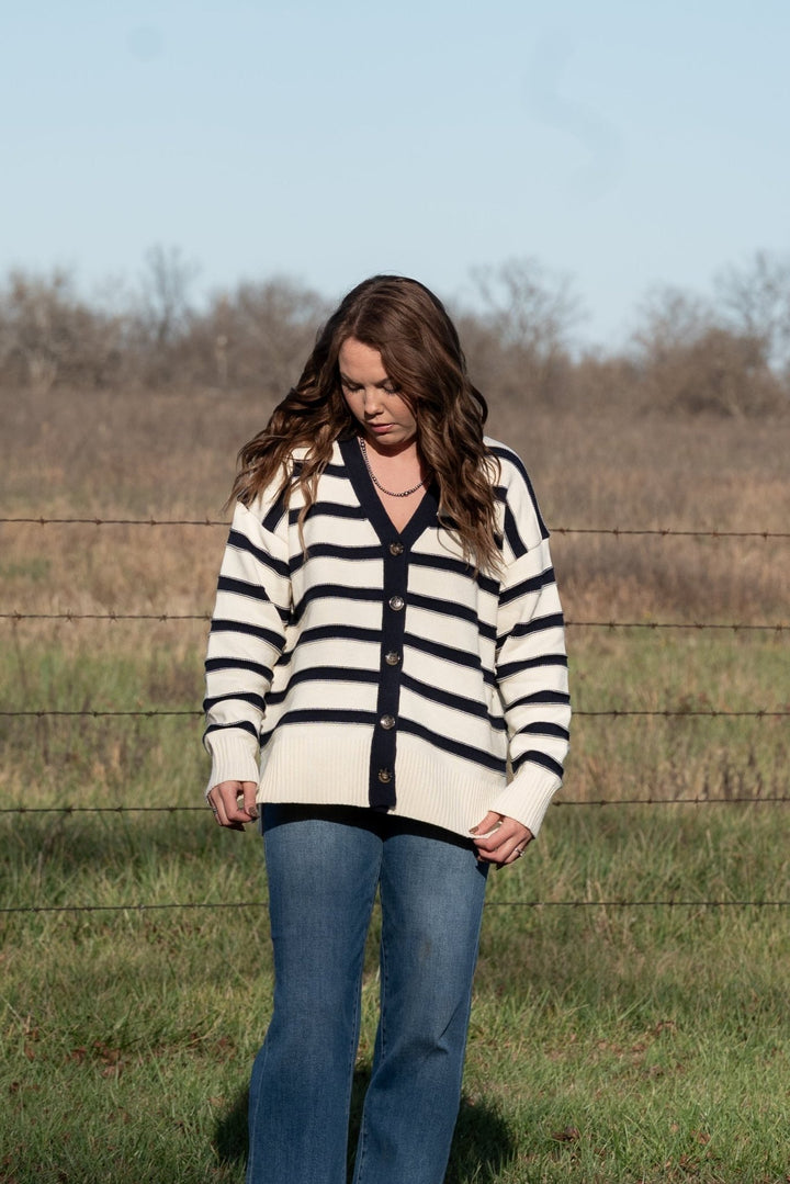 Marina Striped Cardigan - Lunabelle West