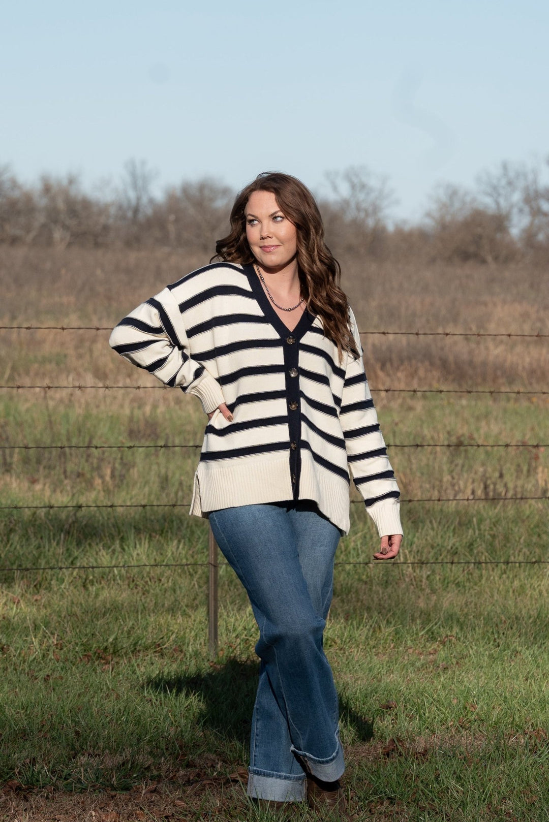 Marina Striped Cardigan - Lunabelle West