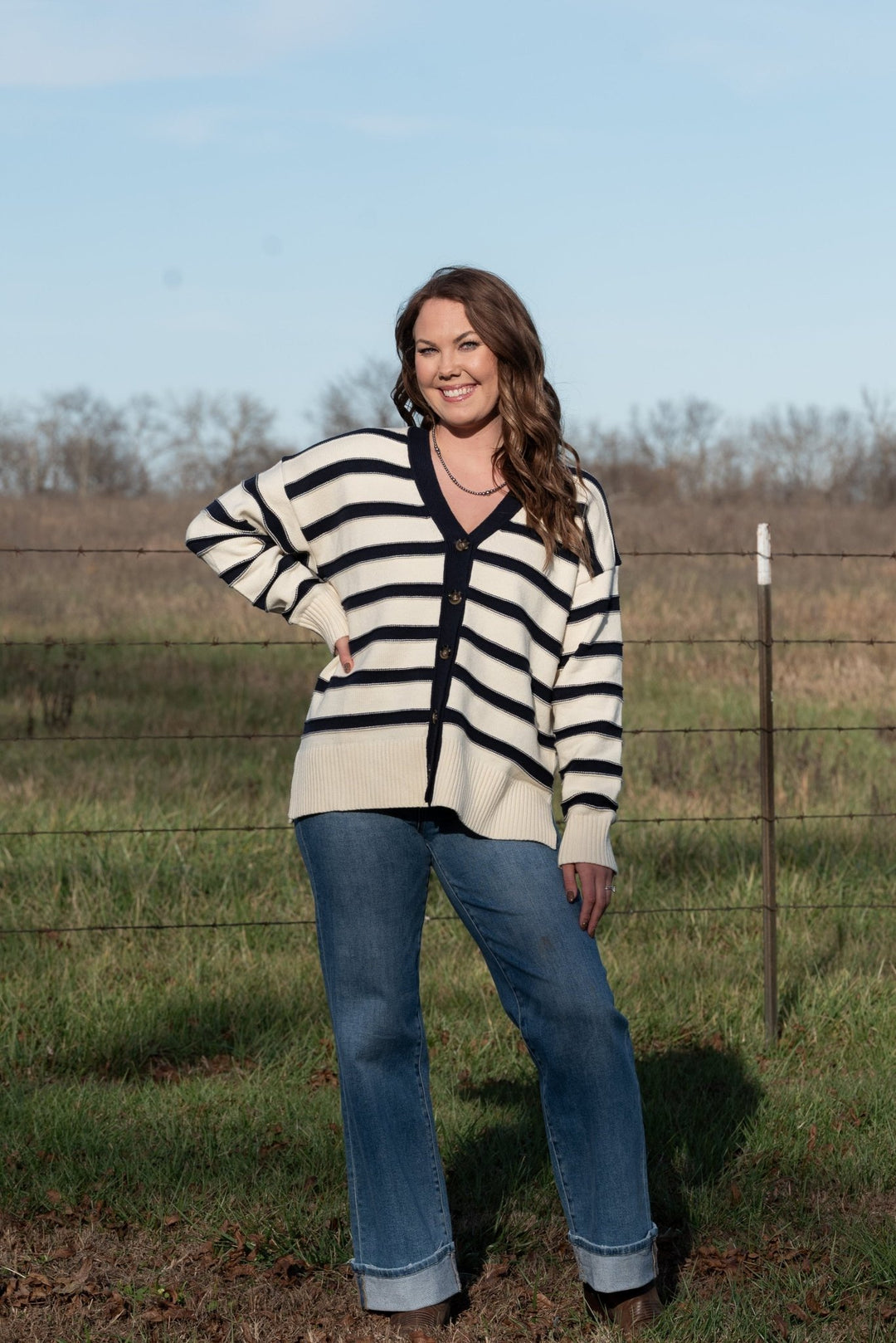 Marina Striped Cardigan - Lunabelle West