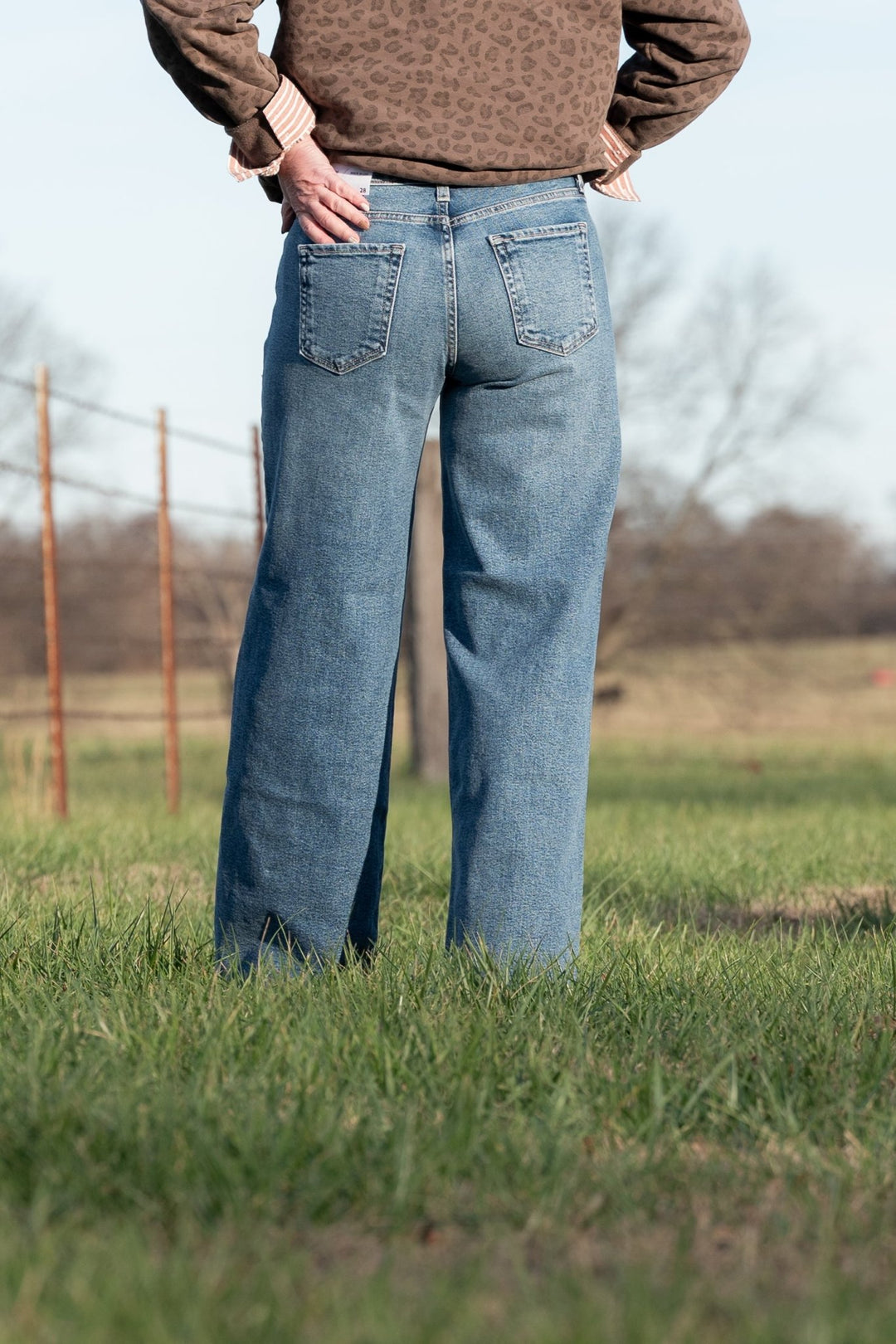 Kaitlyn Slim Wide Leg Jeans - Lunabelle West