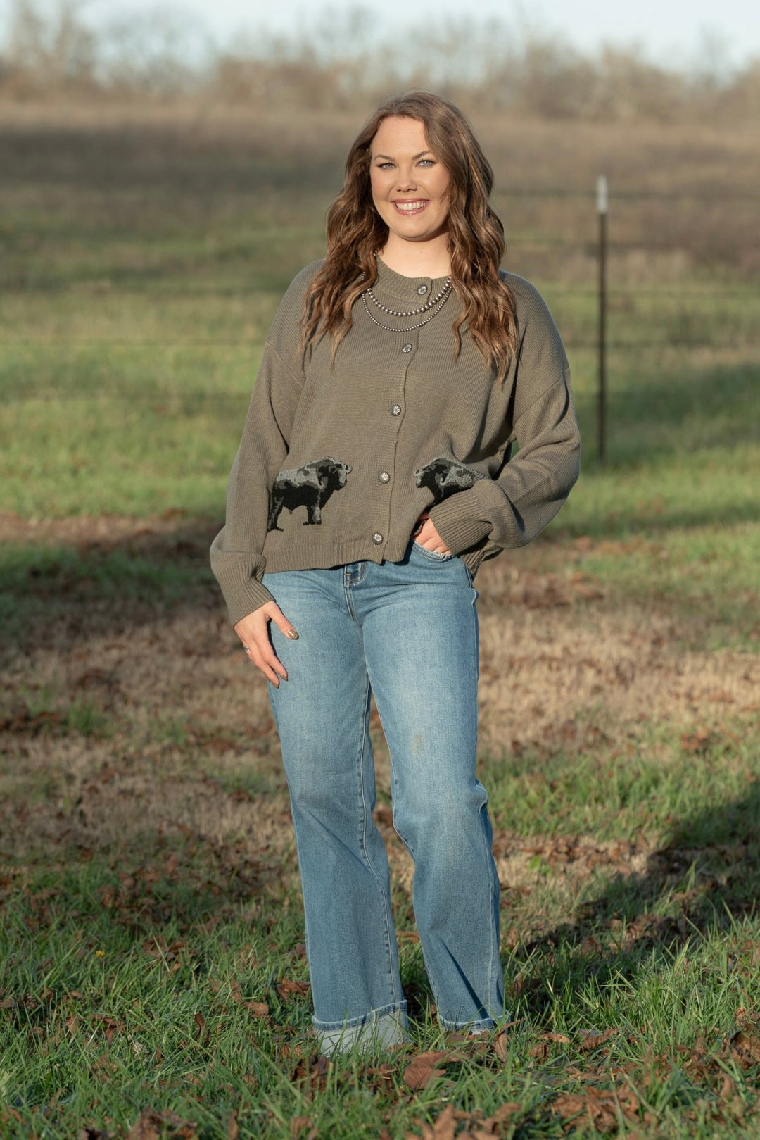 Cattle King Knit Cardigan - Lunabelle West