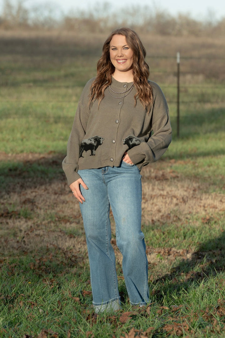 Cattle King Knit Cardigan - Lunabelle West