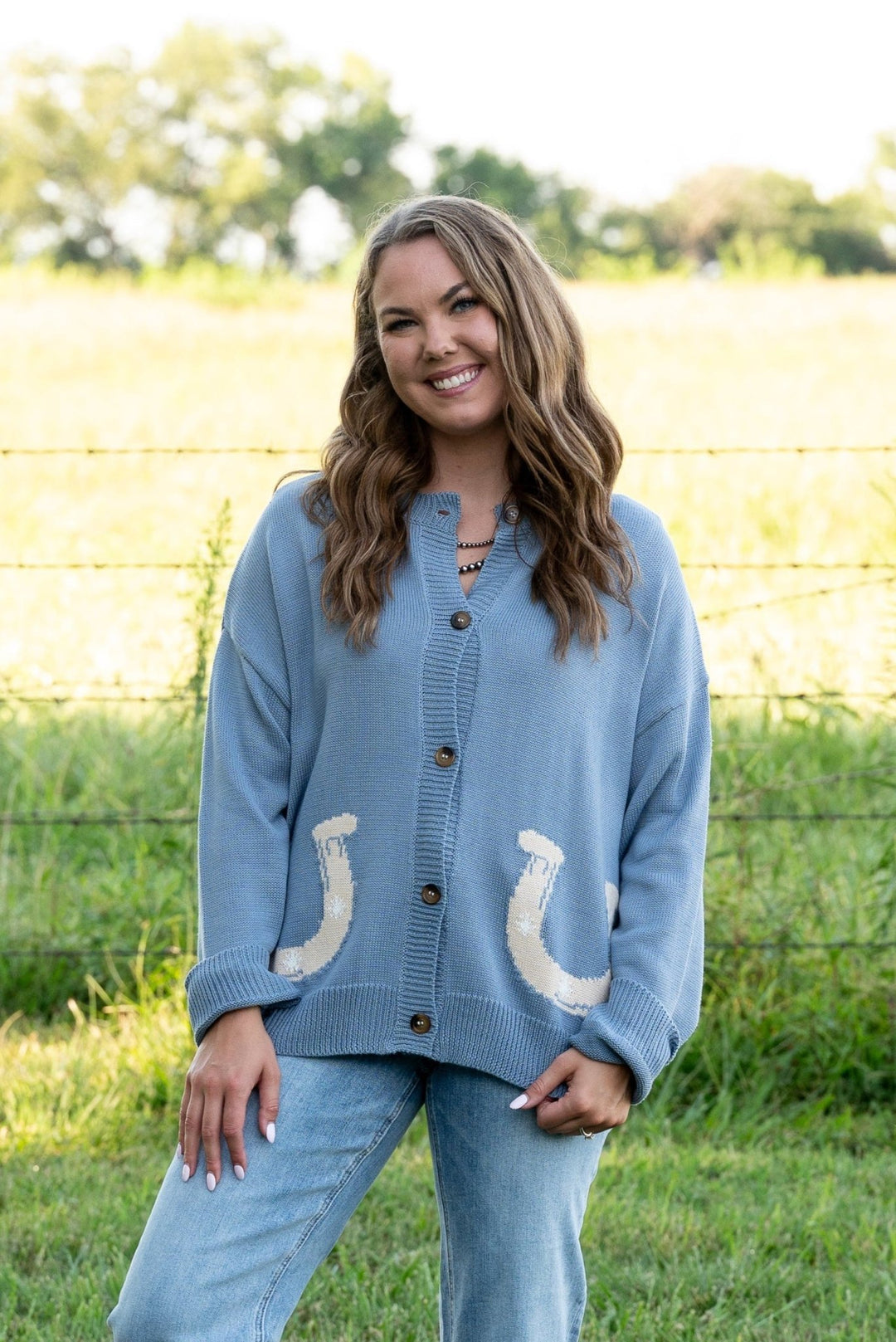 Bailey Horseshoe Cardigan - Lunabelle West