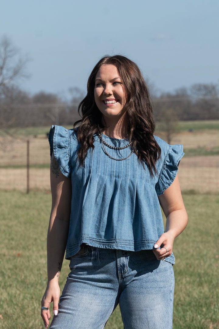 Willa Denim Top