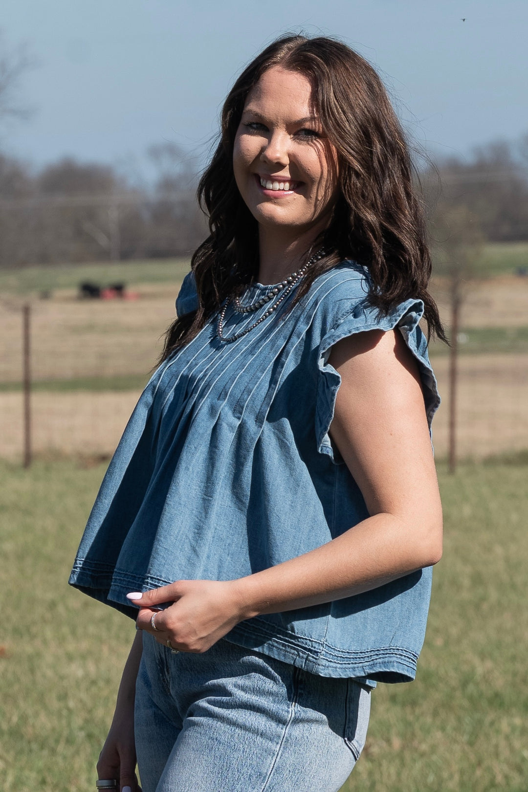 Willa Denim Top