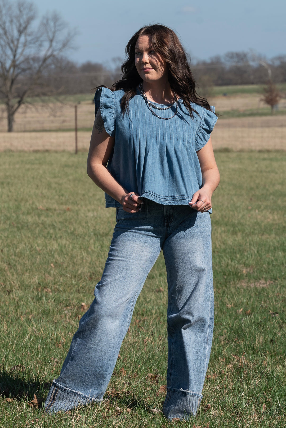 Willa Denim Top
