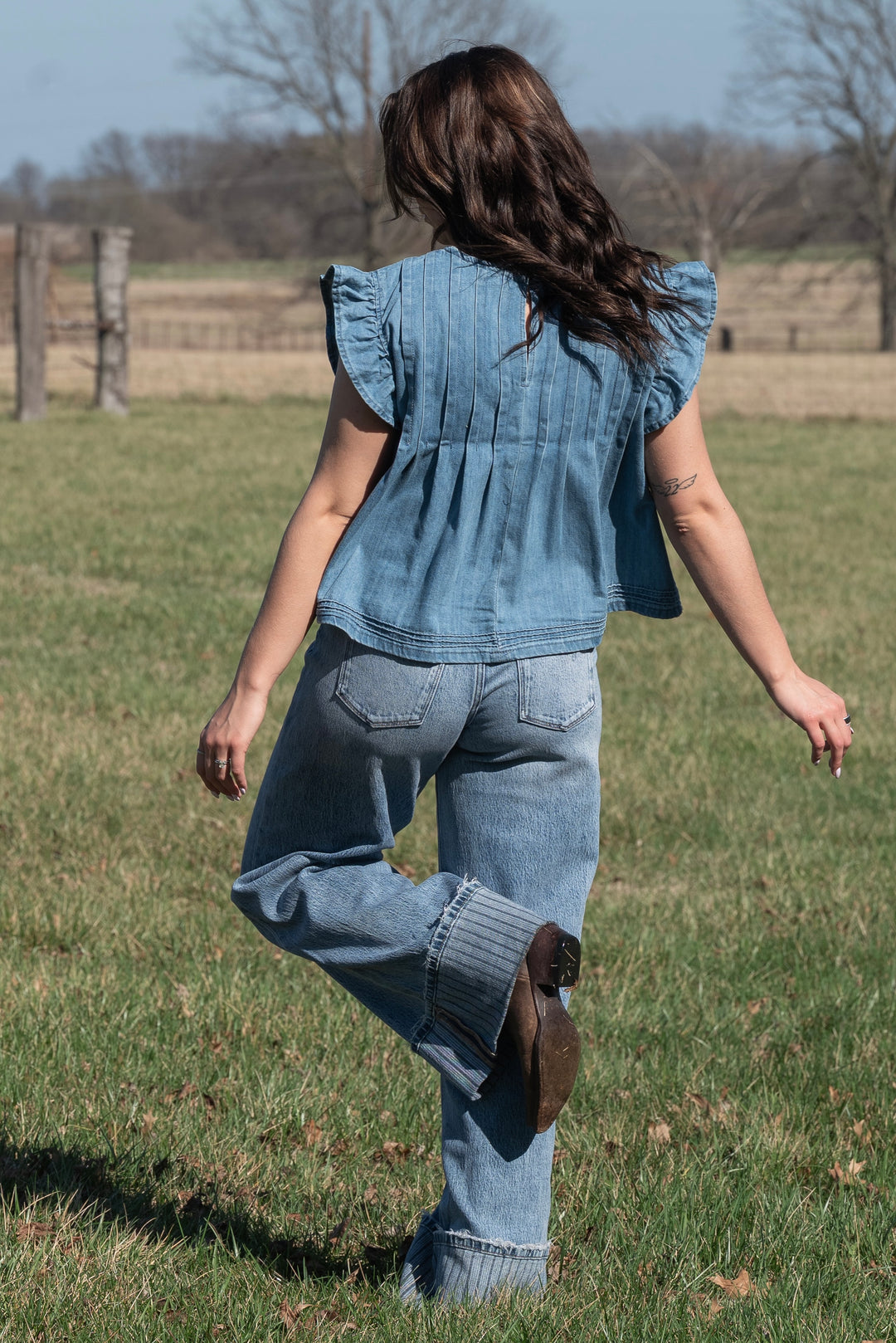 Willa Denim Top