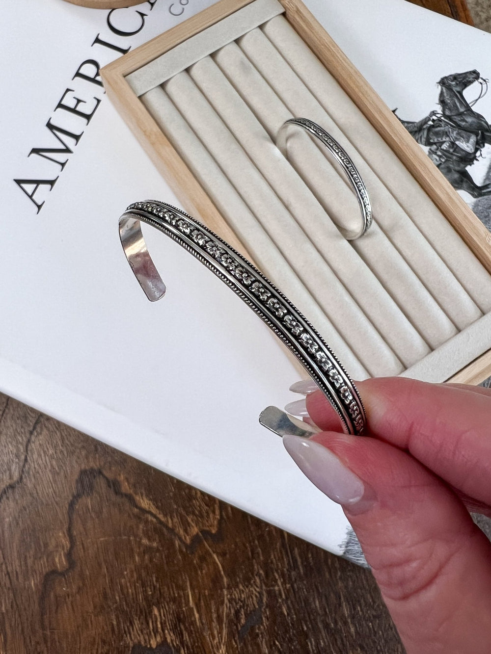 Floral Sterling Silver Cuff - Lunabelle West