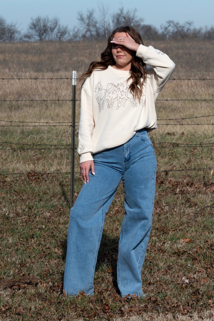 Wild Horse Crewneck - Lunabelle West