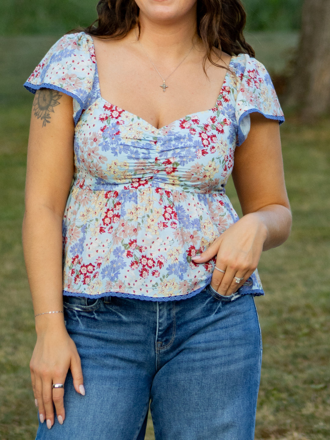 Poppy Floral Top