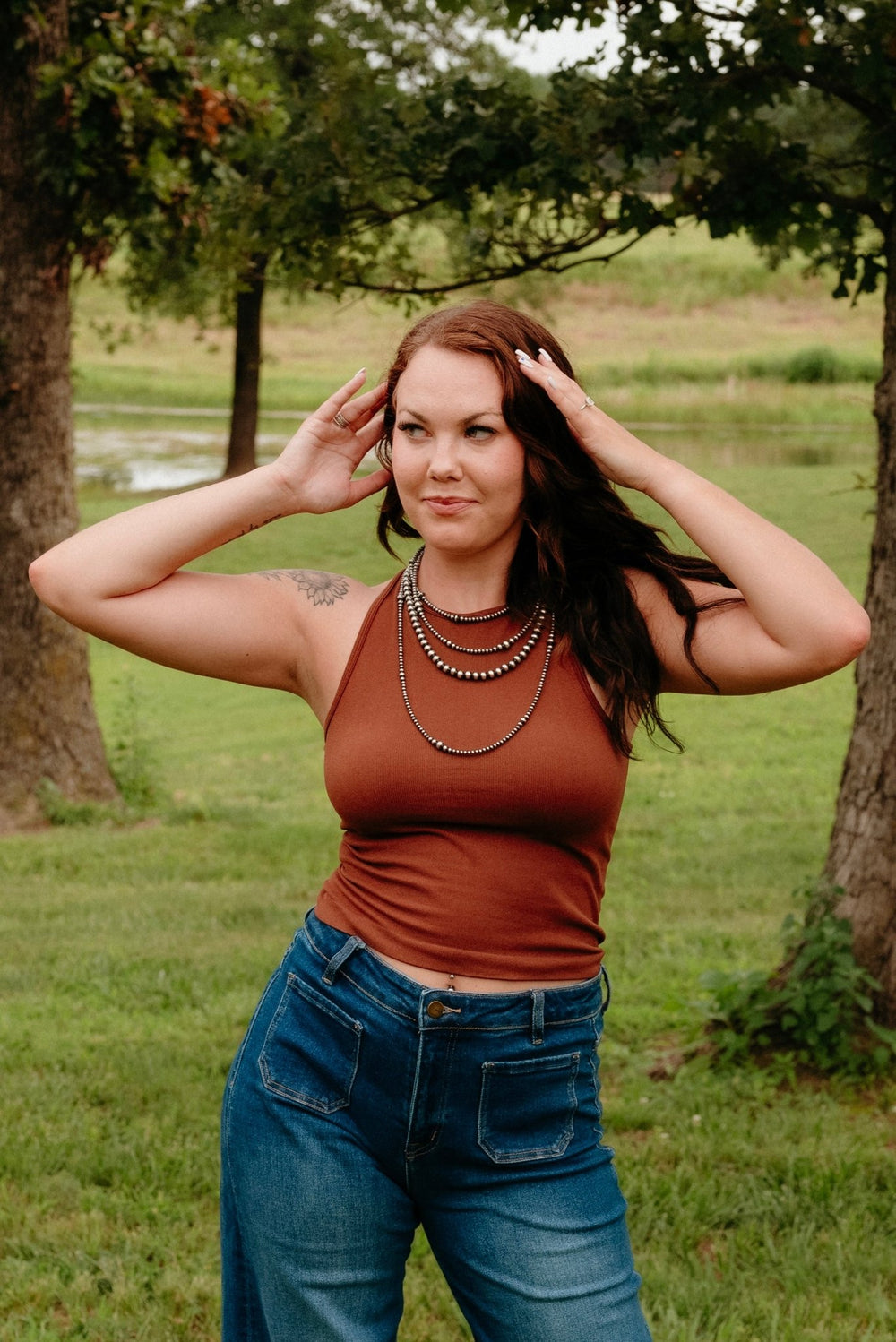 Macon Tank Top in Spice - Lunabelle West
